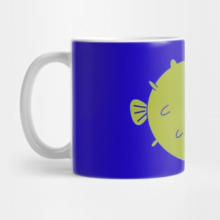 Kawaii Cute Kissy Pufferfish, Pufferfish Lover Mug